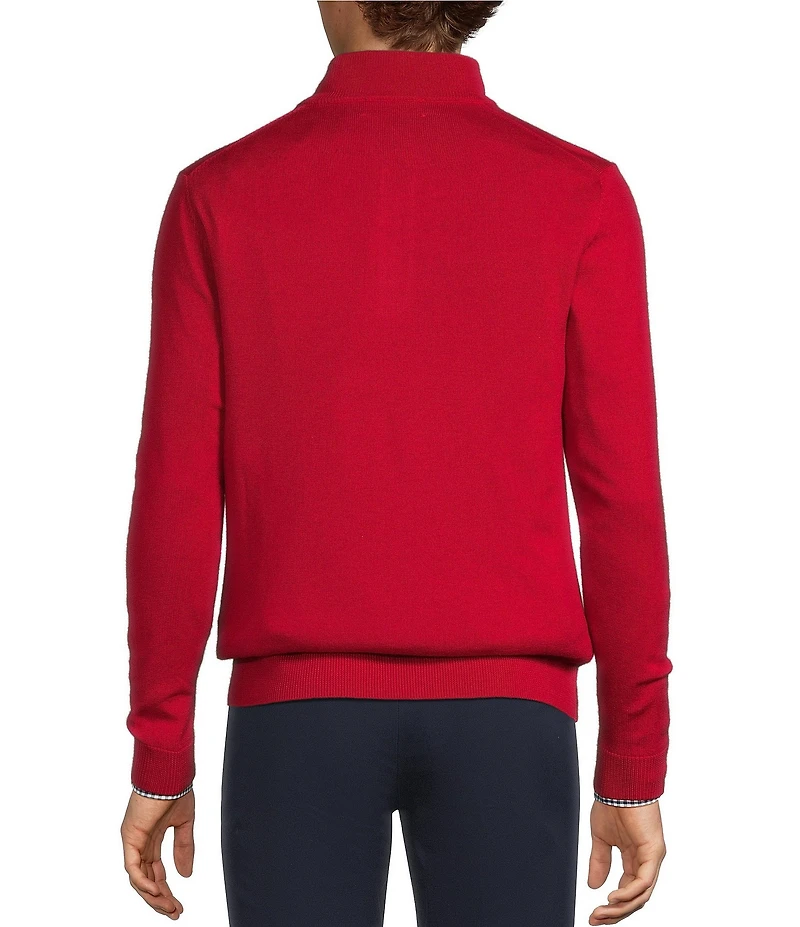 Hart Schaffner Marx Quarter Zip Merino Wool Sweater