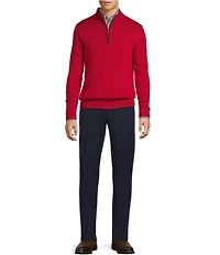 Hart Schaffner Marx Quarter Zip Merino Wool Sweater