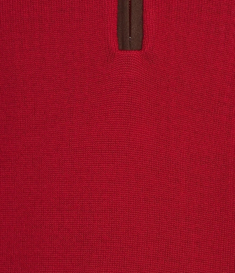 Hart Schaffner Marx Quarter Zip Merino Wool Sweater