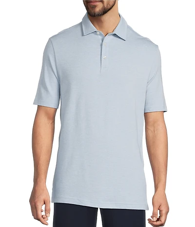 Hart Schaffner Marx Short Sleeve Herringbone Polo Shirt