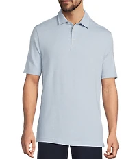 Hart Schaffner Marx Short Sleeve Herringbone Polo Shirt
