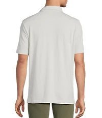 Hart Schaffner Marx Short Sleeve Herringbone Polo Shirt