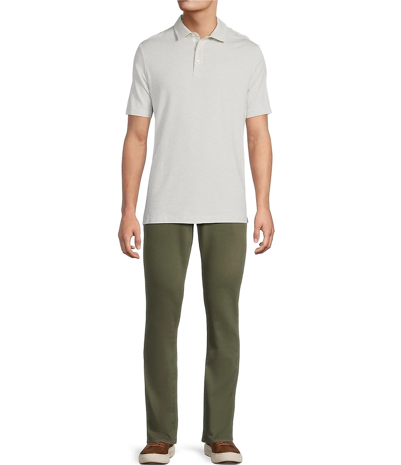 Hart Schaffner Marx Short Sleeve Herringbone Polo Shirt