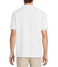Hart Schaffner Marx Short Sleeve Johnny Collar Textured Polo