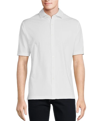Hart Schaffner Marx Short Sleeve Luxury Performance Coatfront Shirt