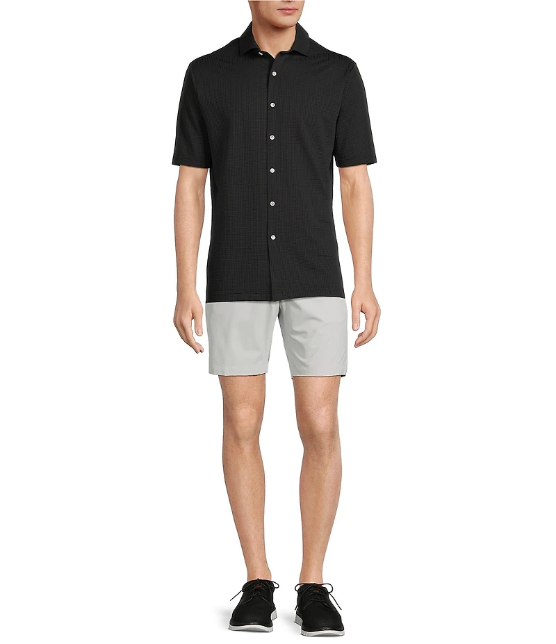 Hart Schaffner Marx Short Sleeve Luxury Performance Coatfront Shirt