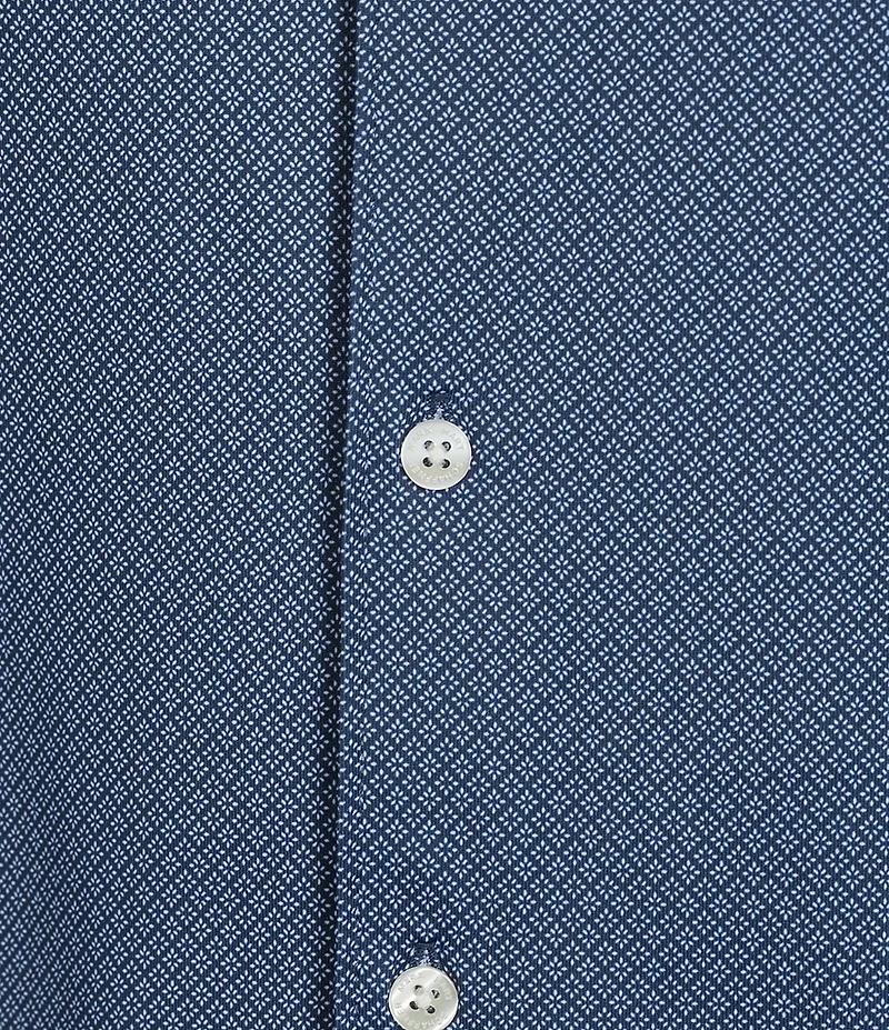 Hart Schaffner Marx Short Sleeve Luxury Performance Diamond Geo Coatfront Shirt
