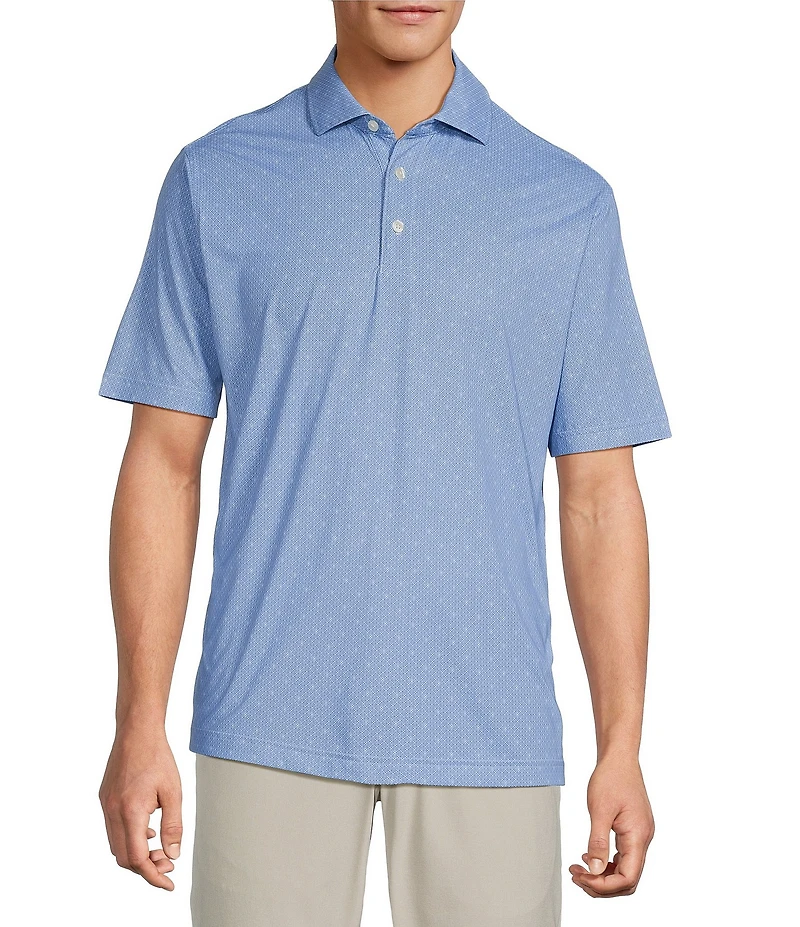 Hart Schaffner Marx Short Sleeve Luxury Performance Diamond Geo Polo