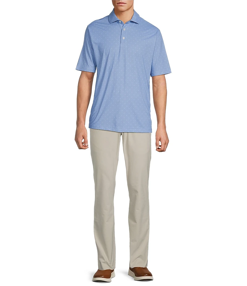 Hart Schaffner Marx Short Sleeve Luxury Performance Diamond Geo Polo