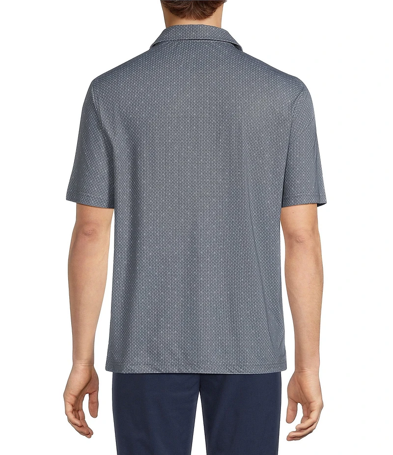 Hart Schaffner Marx Short Sleeve Luxury Performance Diamond Geo Polo