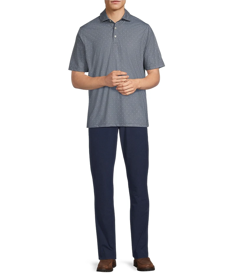 Hart Schaffner Marx Short Sleeve Luxury Performance Diamond Geo Polo