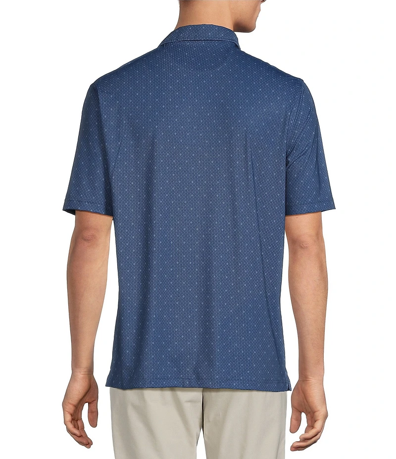 Hart Schaffner Marx Short Sleeve Luxury Performance Diamond Geo Polo