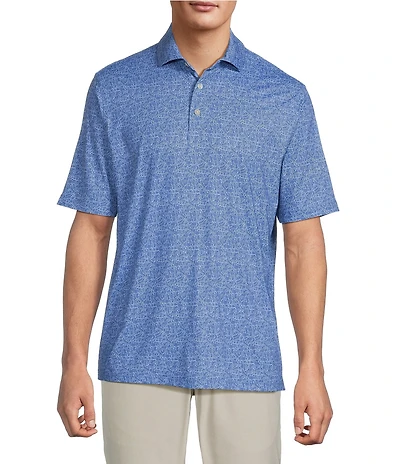 Hart Schaffner Marx Short Sleeve Luxury Performance Dog Print Polo