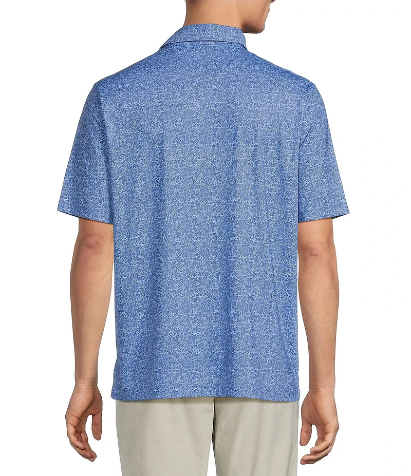 Hart Schaffner Marx Short Sleeve Luxury Performance Dog Print Polo