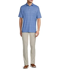 Hart Schaffner Marx Short Sleeve Luxury Performance Dog Print Polo