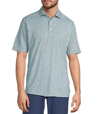 Hart Schaffner Marx Short Sleeve Luxury Performance Fish Print Polo