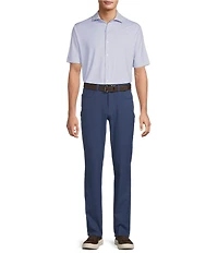 Hart Schaffner Marx Short Sleeve Luxury Performance Geo Print Button Front Shirt