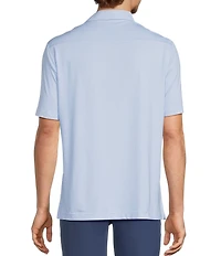 Hart Schaffner Marx Short Sleeve Luxury Performance Geo Print Button Front Shirt