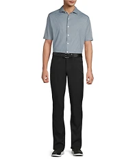 Hart Schaffner Marx Short Sleeve Luxury Performance Geo Print Button Front Shirt