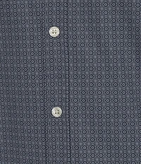 Hart Schaffner Marx Short Sleeve Luxury Performance Geo Print Button Front Shirt