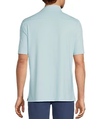 Hart Schaffner Marx Short Sleeve Luxury Performance Geo Print Button Front Shirt