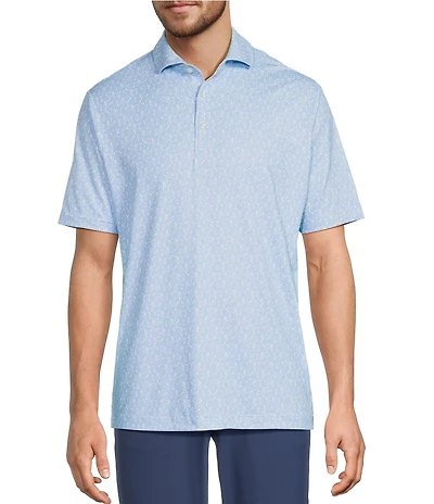 Hart Schaffner Marx Short Sleeve Luxury Performance Leaf Polo Shirt