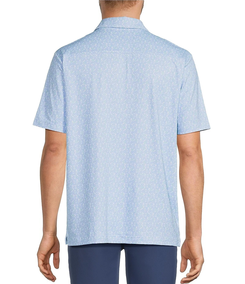 Hart Schaffner Marx Short Sleeve Luxury Performance Leaf Polo Shirt