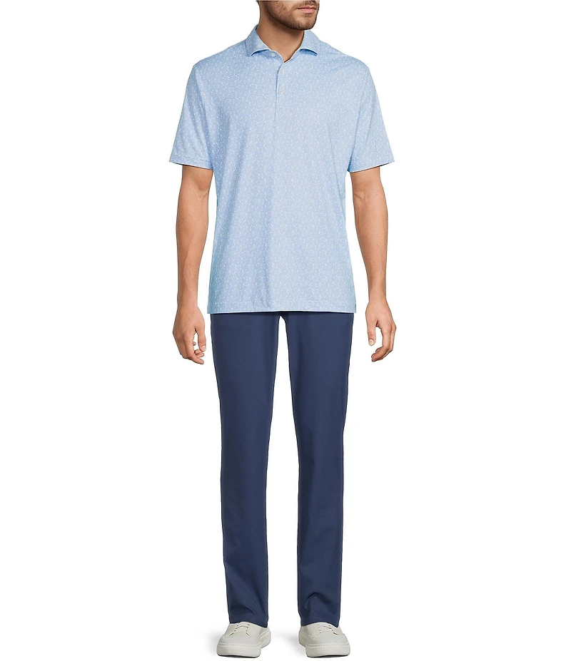 Hart Schaffner Marx Short Sleeve Luxury Performance Leaf Polo Shirt