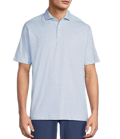 Hart Schaffner Marx Short Sleeve Luxury Performance Mini Scenic Polo Shirt