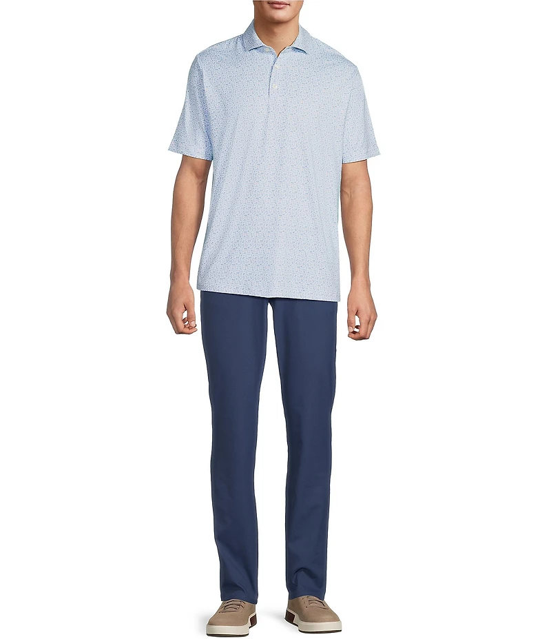 Hart Schaffner Marx Short Sleeve Luxury Performance Mini Scenic Polo Shirt