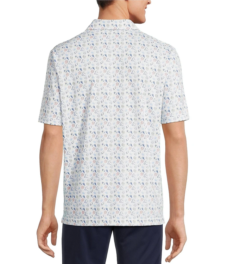 Hart Schaffner Marx Short Sleeve Luxury Performance Mosaic Polo Shirt