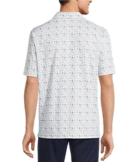 Hart Schaffner Marx Short Sleeve Luxury Performance Mosaic Polo Shirt