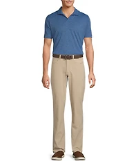 Hart Schaffner Marx Luxury Performance Short Sleeve Space Dyed Johnny Collar Shirt
