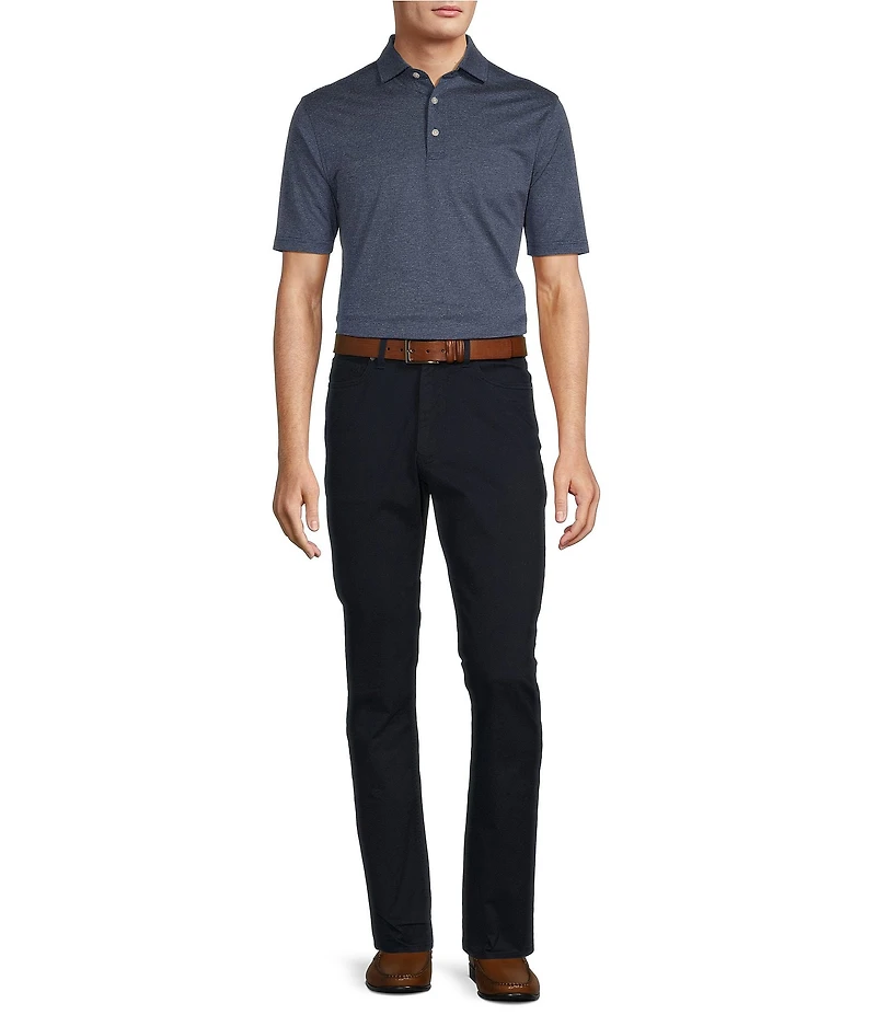Hart Schaffner Marx Short Sleeve Luxury Performance Texture Polo Shirt