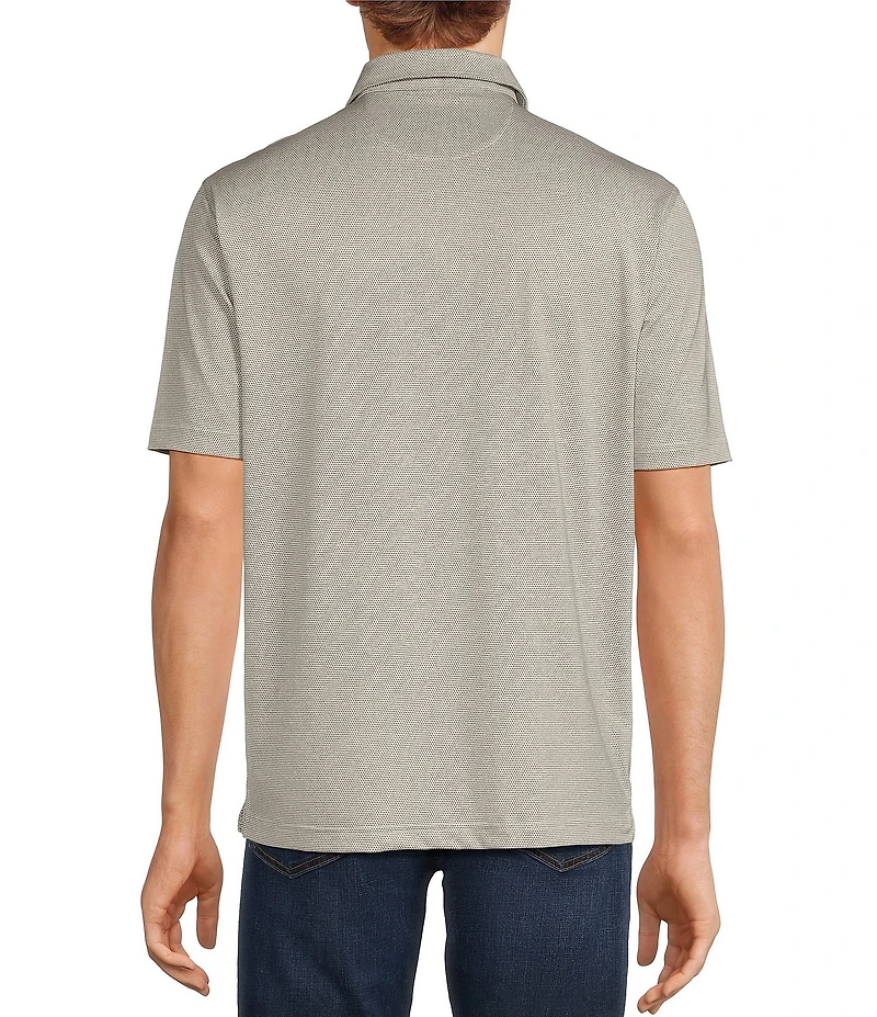 Hart Schaffner Marx Short Sleeve Luxury Performance Texture Polo Shirt