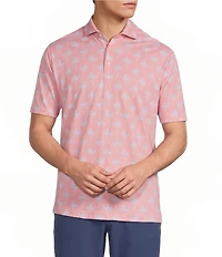 Hart Schaffner Marx Luxury Performance Short Sleeve Textured Palm Polo Shirt