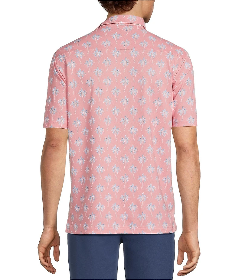 Hart Schaffner Marx Luxury Performance Short Sleeve Textured Palm Polo Shirt