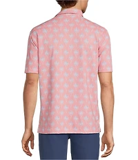Hart Schaffner Marx Luxury Performance Short Sleeve Textured Palm Polo Shirt