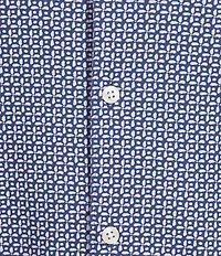 Hart Schaffner Marx Short Sleeve Petal Print Button Front Shirt