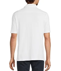 Hart Schaffner Marx Short Sleeve Solid Texture Coat Front Shirt