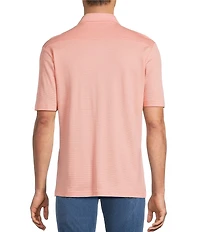 Hart Schaffner Marx Short Sleeve Solid Texture Coat Front Shirt