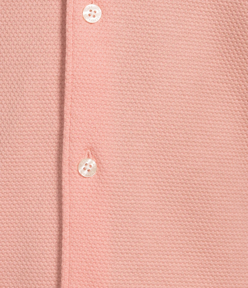 Hart Schaffner Marx Short Sleeve Solid Texture Coat Front Shirt