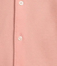 Hart Schaffner Marx Short Sleeve Solid Texture Coat Front Shirt