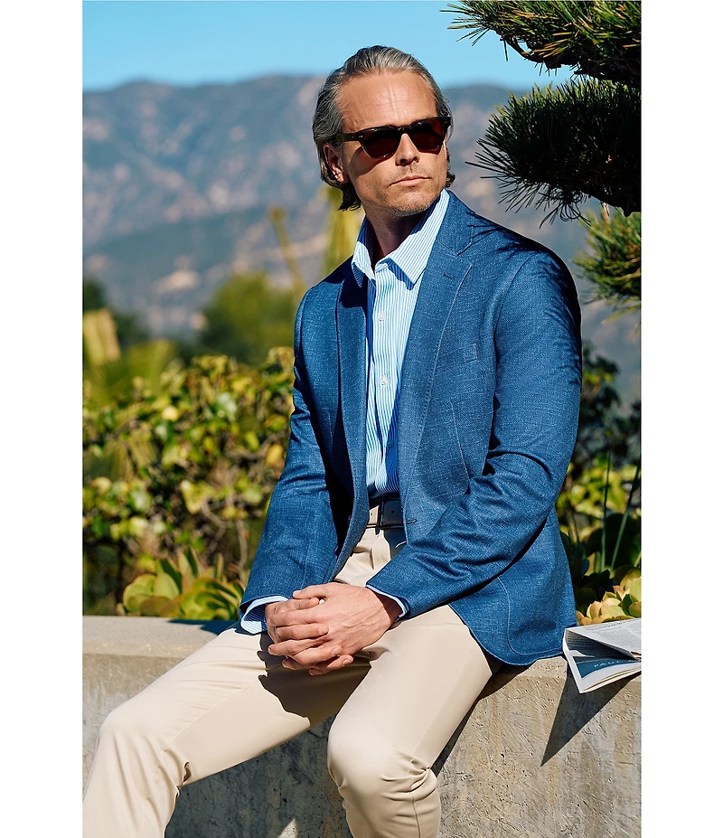 Hart Schaffner Marx Solid Textured HartFlex Blazer