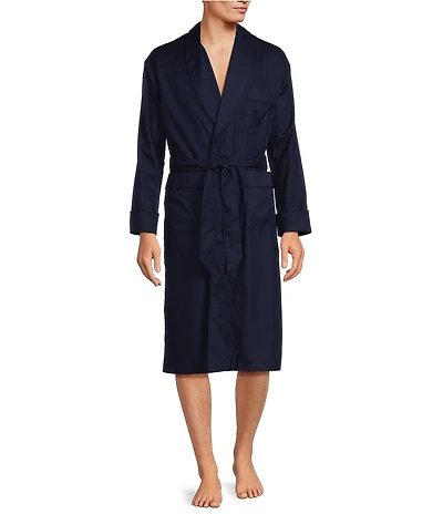 Hart Schaffner Marx Solid Woven Belted Robe