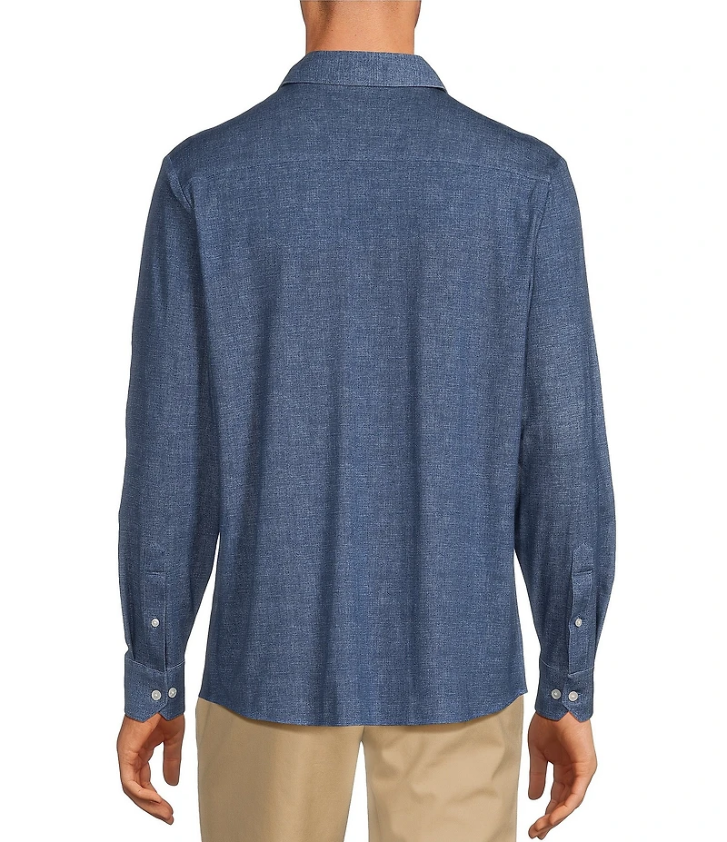 Hart Schaffner Marx State Street Essentials Albini 4FLEX Long Sleeve Solid Coat Front Shirt