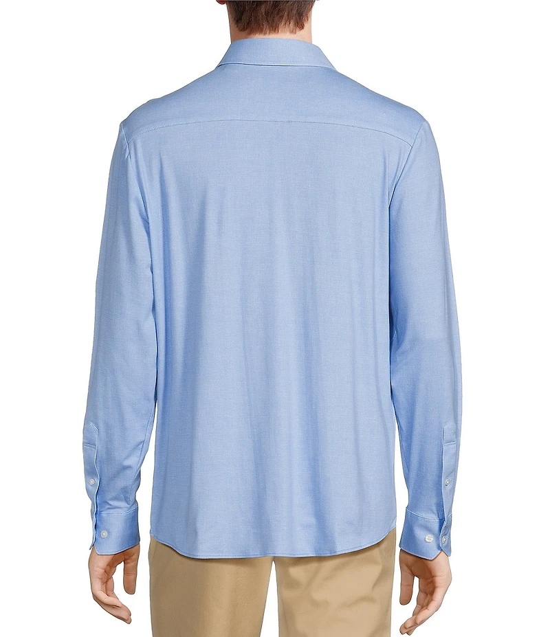 Hart Schaffner Marx State Street Essentials Albini 4FLEX Long Sleeve Solid Coat Front Shirt