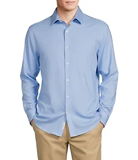 Hart Schaffner Marx State Street Essentials Albini 4FLEX Long Sleeve Solid Coat Front Shirt