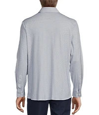 Hart Schaffner Marx State Street Essentials Albini 4FLEX Long Sleeve Geo Printed Coat Front Shirt