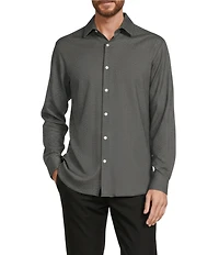 Hart Schaffner Marx State Street Essentials Albini 4FLEX Long Sleeve Mini Floral Coat Front Shirt